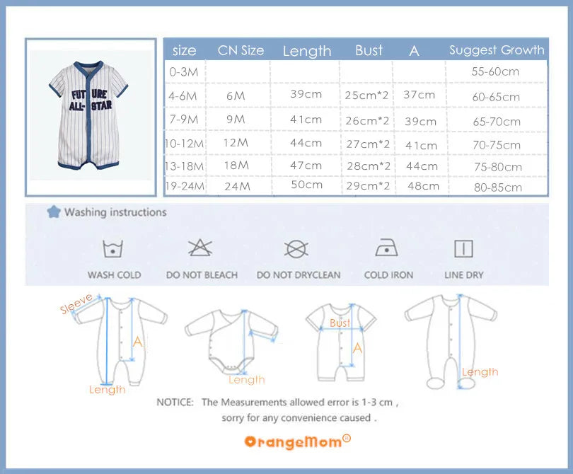 Orangemom Official Store Summer Boys Baby Clothing Short Jumpsuit Newborn Romper Baby Boy Clothes Infant Roupas Baby Rompers