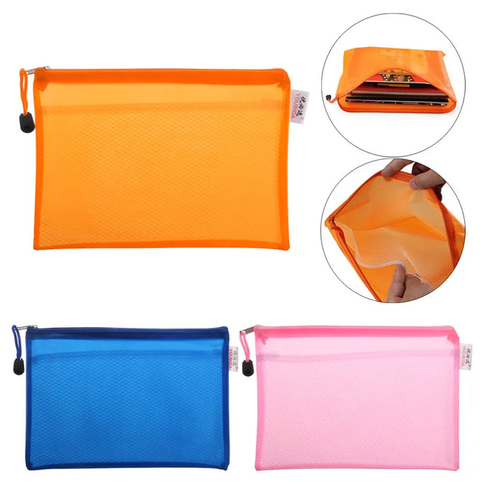 1pc Document Bag Folder for documents Capacity A3/A4/A5 Zipper File Pocket Storage Organizer Office School Supply Waterproof