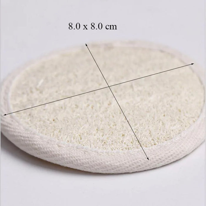 4pcs Natural Loofah Luffa Facial Complexion Skin Disc Disk Pads Male Female Face Cleaning Brush Baby Care Exfoliator