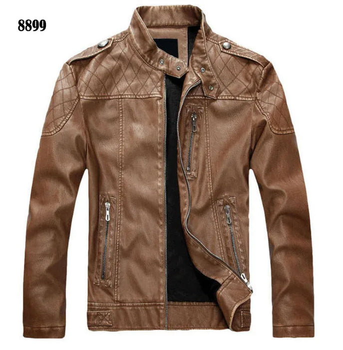 New arrive brand motorcycle leather jacket men men's leather jackets jaqueta de couro masculina mens leather coats