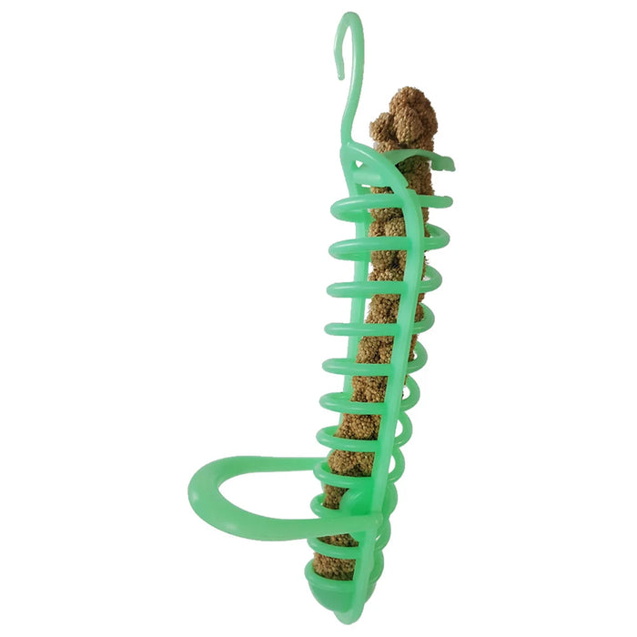 New Portable Hanging Spiral Feeder Birds Parrot Pet Food Fruit Holder Climb Play Toy