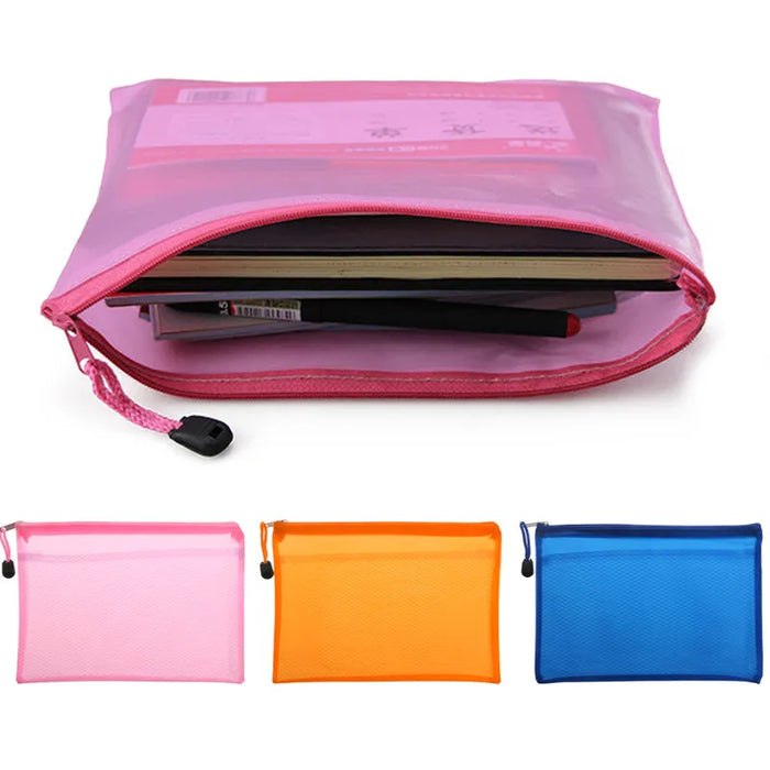 1pc Document Bag Folder for documents Capacity A3/A4/A5 Zipper File Pocket Storage Organizer Office School Supply Waterproof