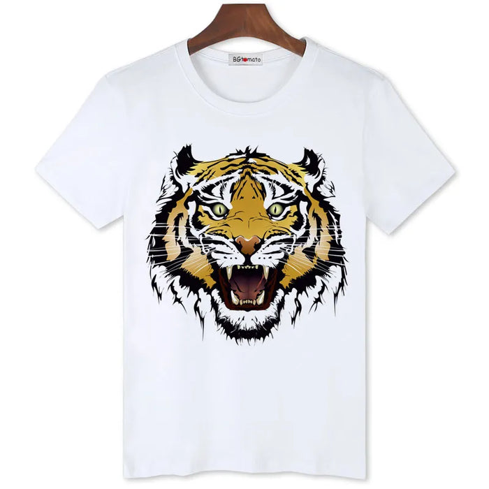 BGtomato New arrival popular Tiger print t shirt men hot sale active 3D shirt Brand good quality comfortable shirts for men