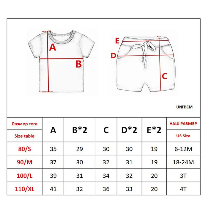 Baby Boy Clothes Summer Children Clothing Cartoon New Kids Cotton Cute  Sets Baby Boy Outfit Costumes Baby Clothing Set