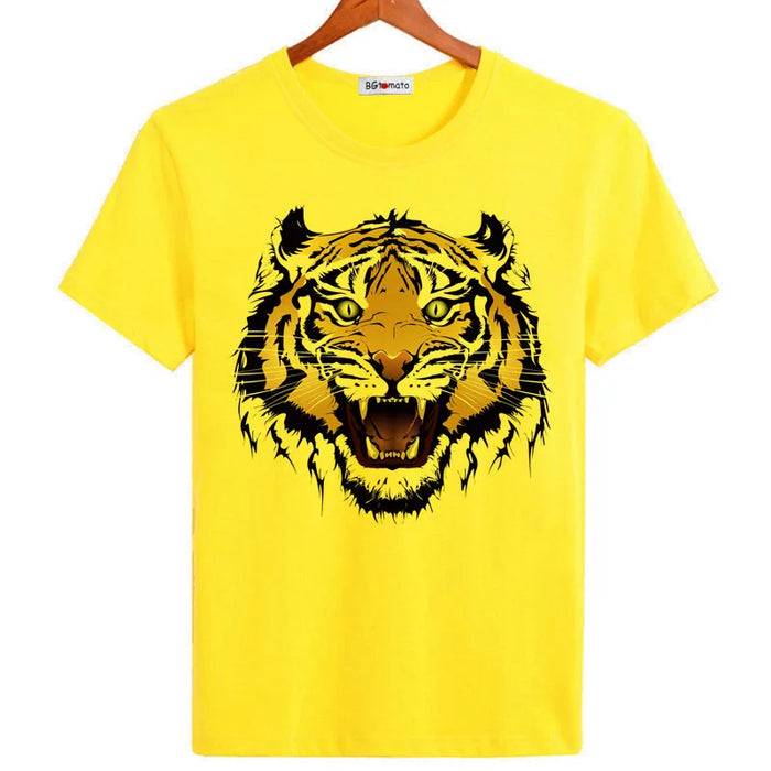 BGtomato New arrival popular Tiger print t shirt men hot sale active 3D shirt Brand good quality comfortable shirts for men