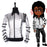 Punk MJ Michael Jackson Classic BAD tour Silver Bodysuit Jacket Outerwear for Collection Supprise Gift