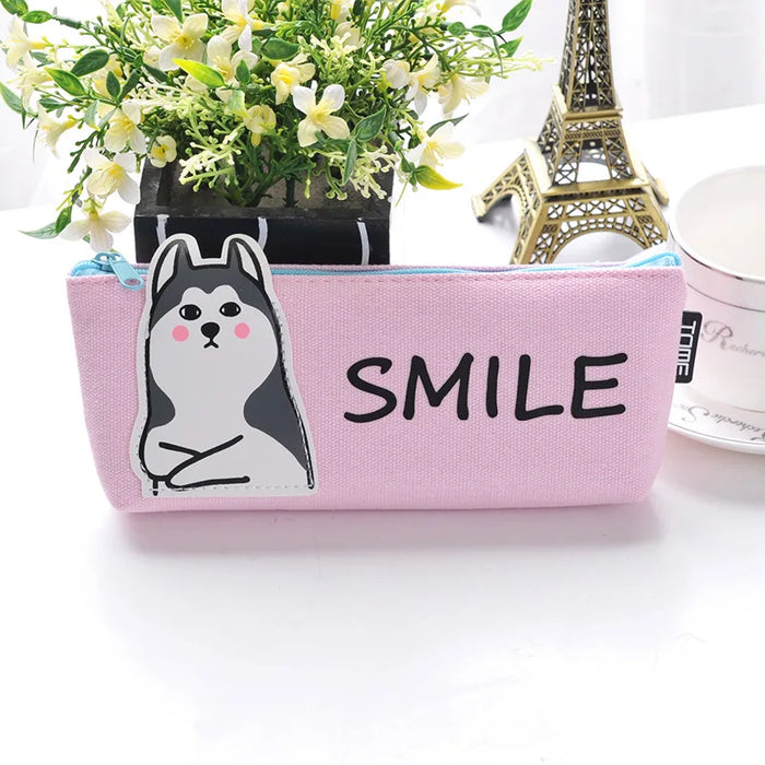 Animal Pencil Case Fabric School Supplies Stationery Gift  School Cute Pencil Box Pencilcase Pencil Bag School Supply Tool