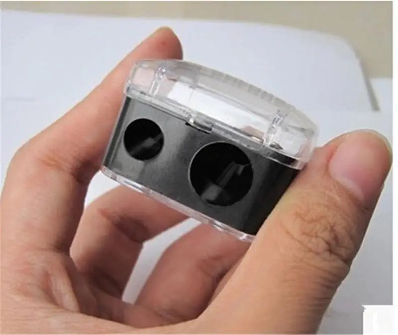 New Double Holes Cosmetic Sharpener Useful Pencil Sharpener For Cosmetic Brush/Eyeliner Pencil/Makeup Pencil