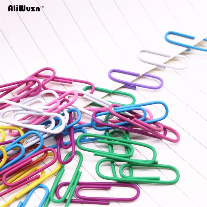 50 Pcs Pins Paper Clip Holder Dispenser Bulticolor Pinch Clips Hair pins Fine Office School Binding Supplies 28*8mm