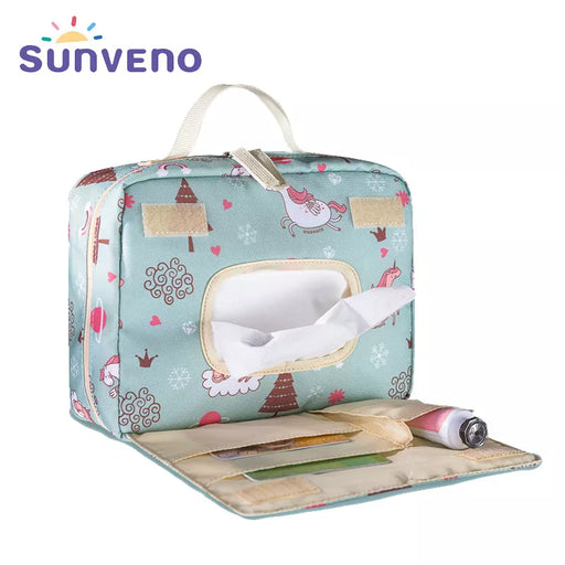 Sunveno New Original Waterproof Diaper Bag Fashion Hangbag Reusable Mummy Wet Bag for Baby Care Maternity Nappy Bag Stuff