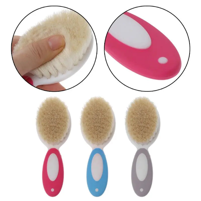 New Baby Care Pure Natural Wool Baby Brush Comb Baby Hairbrush Newborn Hair Brush Infant Comb Head Massager