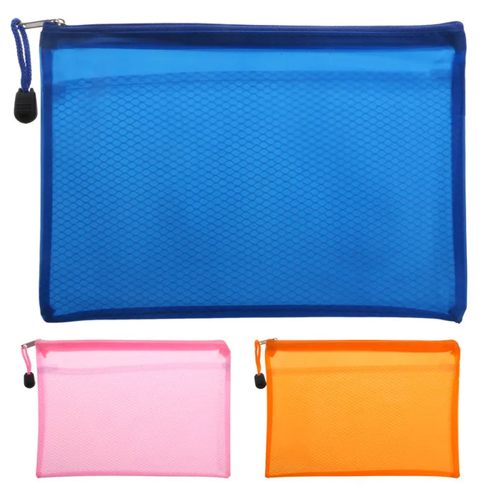 1pc Document Bag Folder for documents Capacity A3/A4/A5 Zipper File Pocket Storage Organizer Office School Supply Waterproof