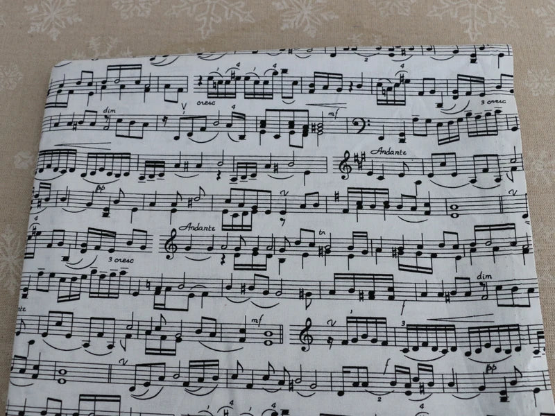 50cm*110cm Music Note Printed Cotton Fabric Sewing Baby Clothing Bag Hat Patchwork Cloth