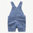 Newborn Baby Clothing for Boys Summer Suit Set Cotton Hat + Striped Romper + Blue Overall  Casual Children Outfit Soft Dress