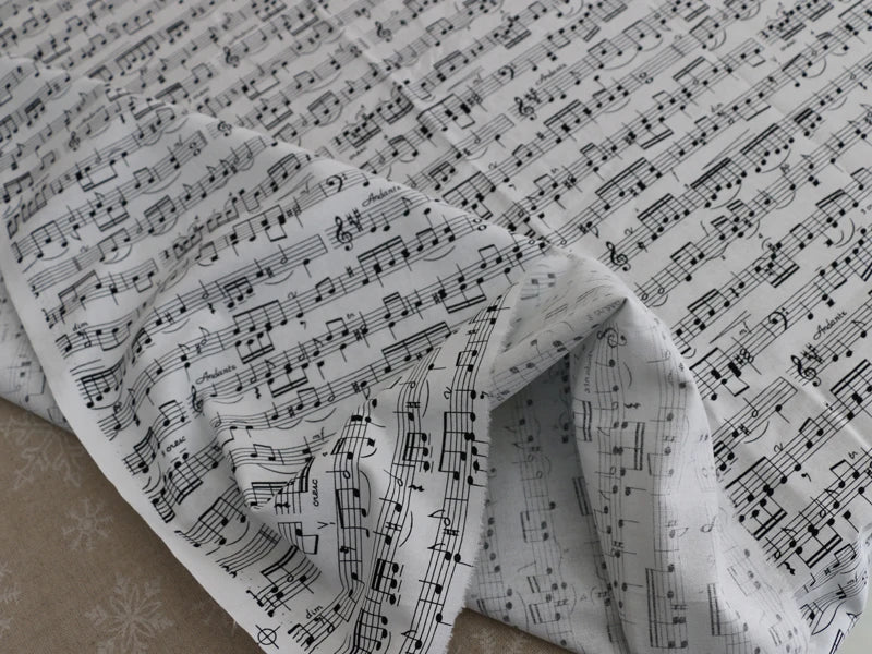 50cm*110cm Music Note Printed Cotton Fabric Sewing Baby Clothing Bag Hat Patchwork Cloth