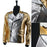 MJ Michael Jackson History BAD Golden Spandex Double Breasted Woven Jacket Performance Halloween Costume Gift