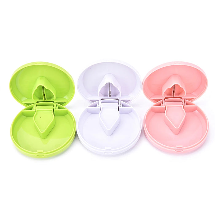 1pc Pill Tablet Pill Cutter Divider PP Material Portable Organizer For Medicine Splitter Hold Storage Box