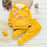 BibiCola baby clothing sets children cartoon bear winter cotton fleece wool suit warm thicken 3 pcs set baby boys girls set