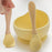 22colors!!1set Silicone Baby Feeding Bowl Set Baby Learning Dishes Suction Bowl Set Wood Spoon Non-Slip