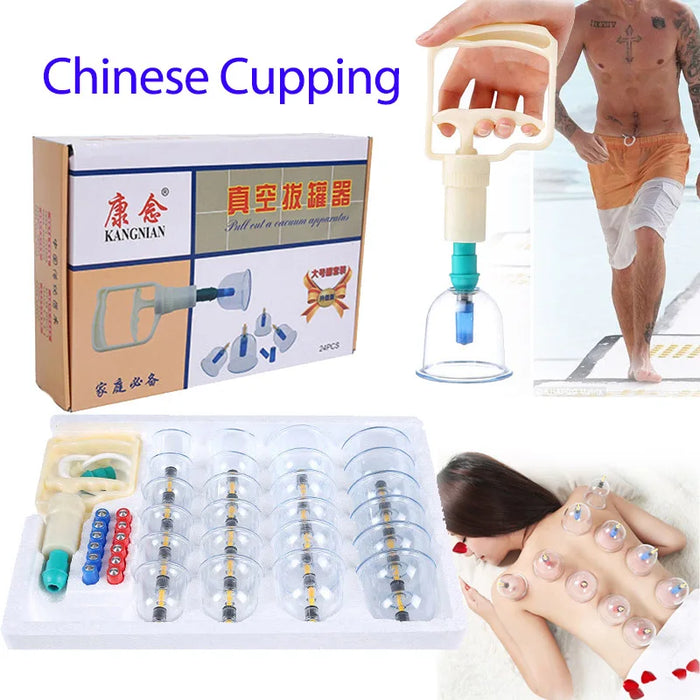 Vacuum Cupping Therapy Set Chinese Medicine Physiotherapy Massage Healthy Care Anti-Cellulite Suction Cups For Body Massager