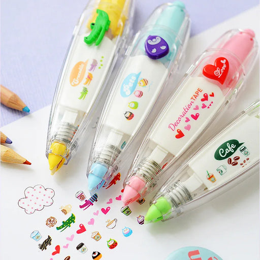 New Arrival Kawaii Animals Press Type Decorative Correction Tape Diary Stationery School Supply