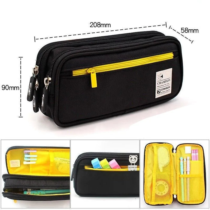 Large Capacity Pencil Case Practical New Style Storage Bag School Pencil Cases Pen Bag Box Student Office Stationery Supplies