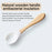 Baby Wooden Spoon Silicone Wooden Baby Feeding Spoon Organic Soft Tip Spoon BPA Free Food Grade Material Handle Toddlers Gifts