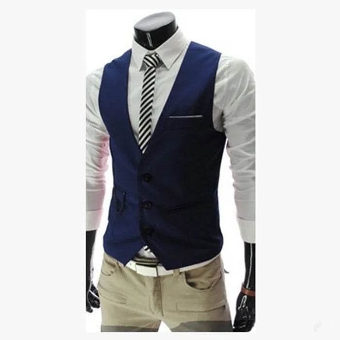 2024 New Arrival Dress Vests For Men Slim Fit Mens Suit Vest Male Waistcoat Gilet Homme Casual Sleeveless Formal Business Jacket