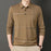 Middle-aged Lapel Long Sleeve Men's Casual And Comfortable Striped