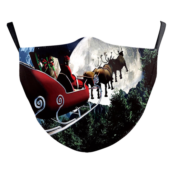 Christmas Light Shadow Digital Printing Double-layer Dust Mask