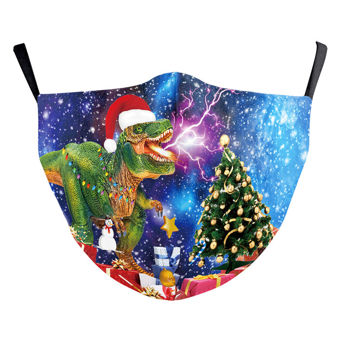 Christmas Digital Printing Double-layer Dust Mask