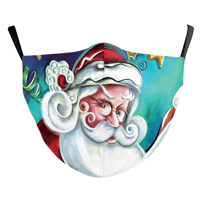 Christmas Tree Digital Printing Double Layer Dustproof Mask