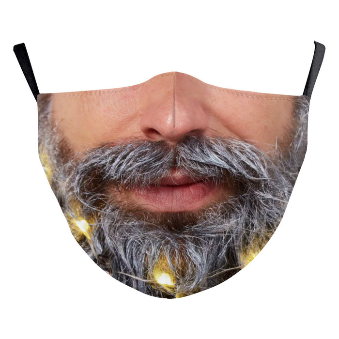 Santa Claus Digital Printing Double Layer Dustproof Mask