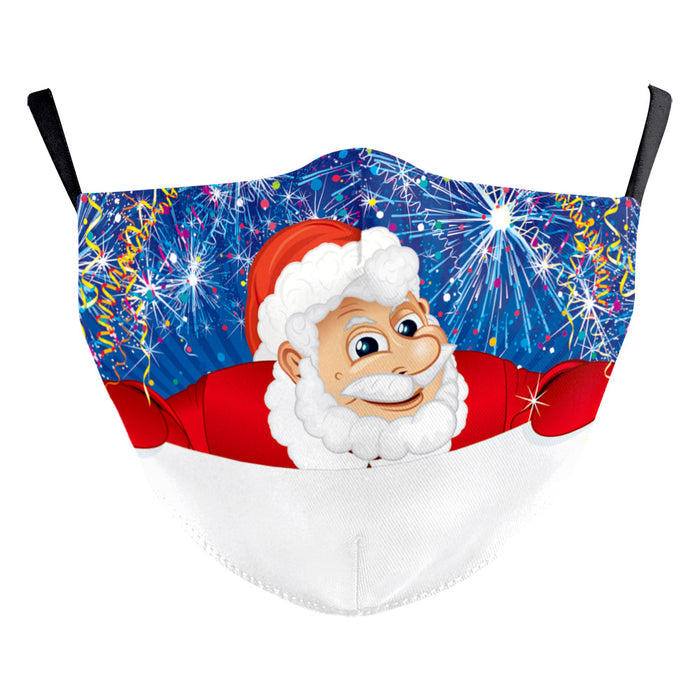 Christmas Digital Printing Double-layer Dust Mask