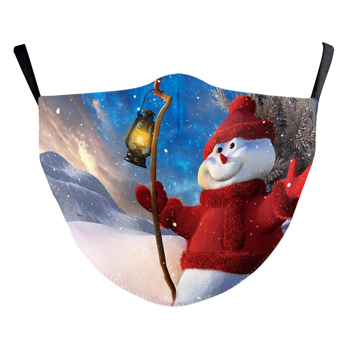 Christmas Digital Printing Double-layer Dust Mask