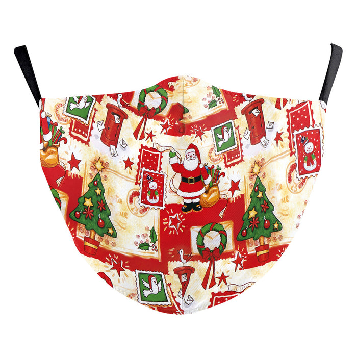 Christmas Single Corner Print Double Layer Dust Mask