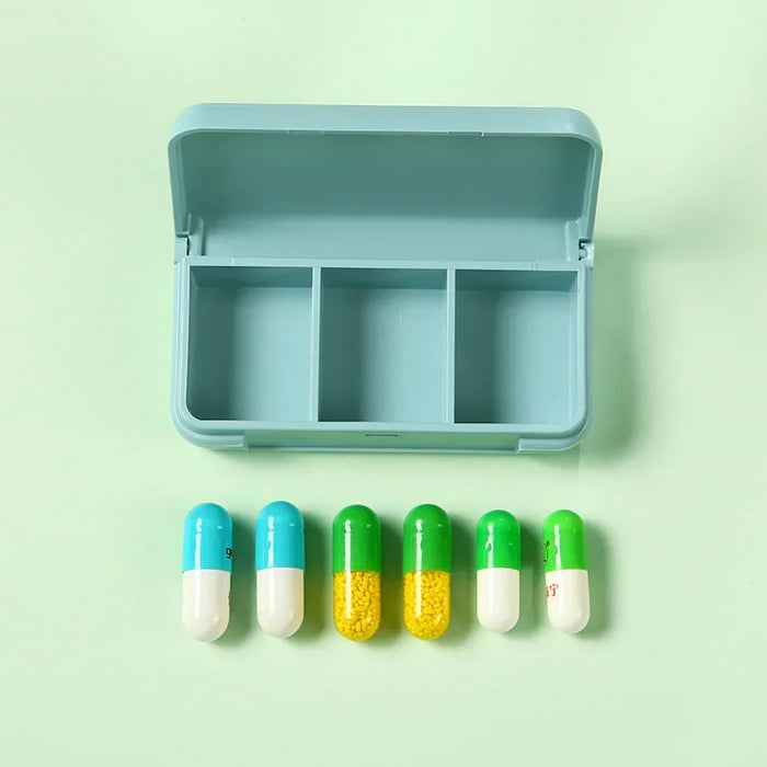 Mini Portable Pills Organizer Case 3 Grids PillBox Tablet Storage Container Weekly Medicine Pill's Box Pill Case Drug Dispense