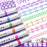 3/6/8pcs Line Shaped Highlighter Roller Tip Curve Liner Marker Pens Kawaii Graffiti Pen Korean Stationery School Office Supplies