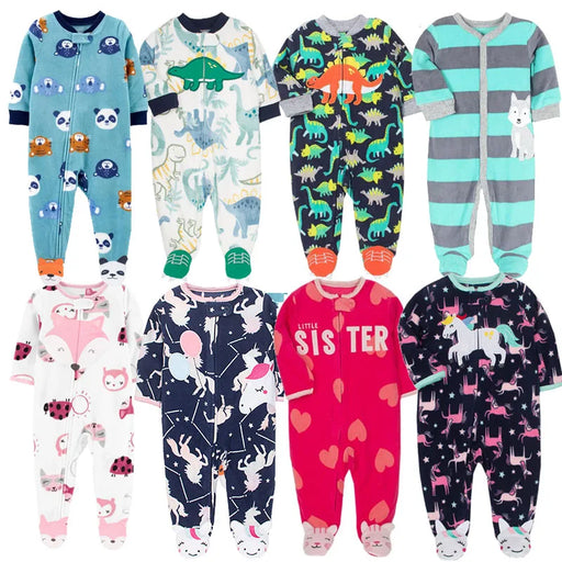 Newborn Baby Clothing Winter Boys Jumpsuit Fleece Overalls Infants Baby Clothes Warm New Born Home Dress Toddler Girls Costume