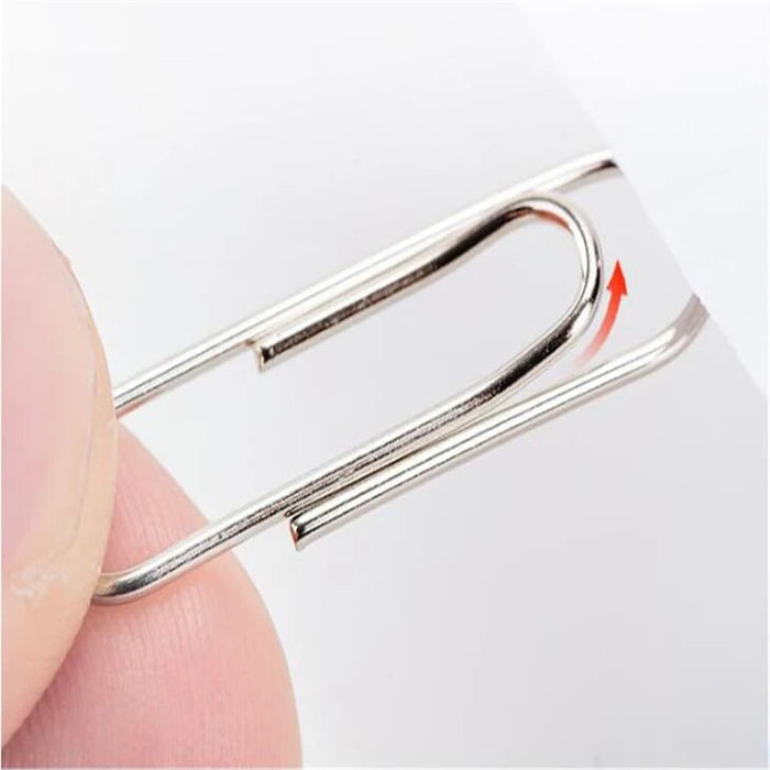 Silver Metal Classic Paper Clips Portable Mini Paperclip Simplicity Bookmark Planner Marking Clip School Office Stationery