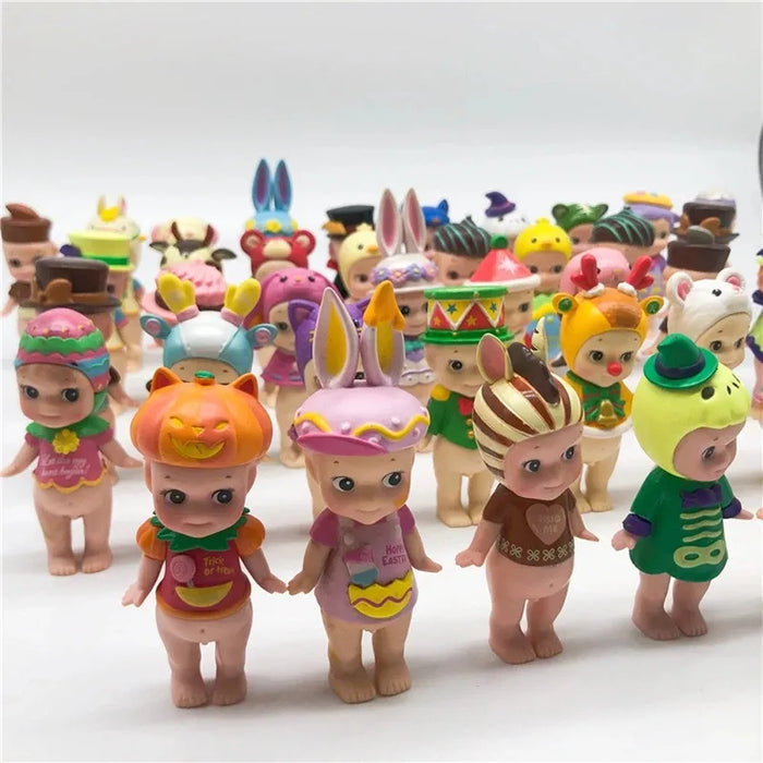 8Pcs Genuine Jupiter Love Happy Angel Nake Body Baby Cupido Kewpie Doll PVC Figure Rare Limite Toy Gift for Kid Boy Girl Child