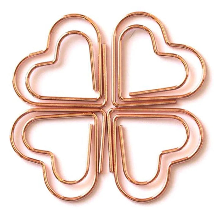 20pcs 25x23mm Heart Metal Paper Clips Photo Office Memo Paper Peg Stationery Bookmark Color Envelope Mail Message Book Folder