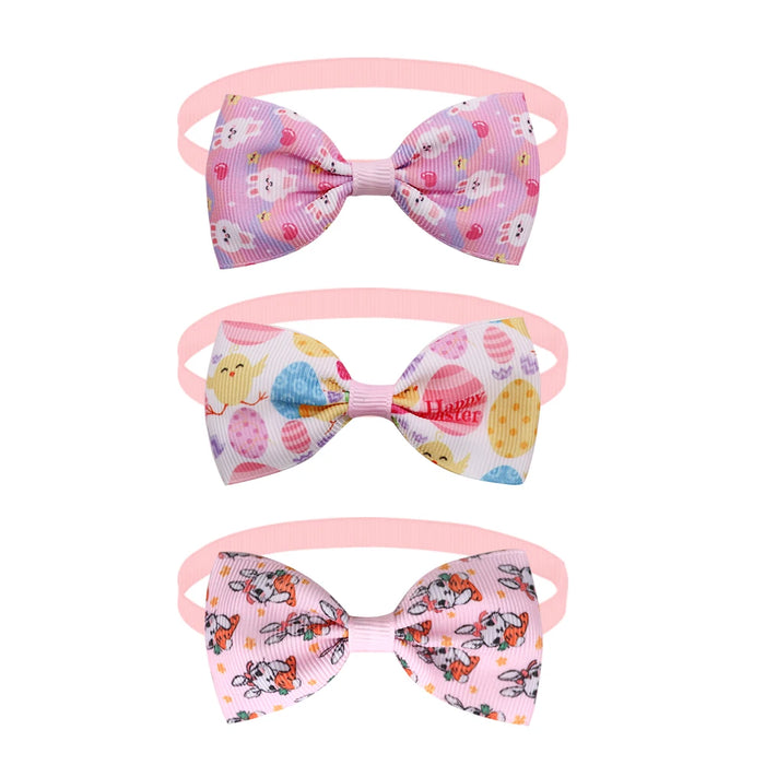 10pcs Cartoon Dog Bow Ties Pet Dog Cat Bowtie Collar Rabbit Style Supplies For Dog Daily Small Pet Bowties Dog Cute Accessories