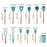 12Pcs Wooden Handle Silicone Kitchen Utensils