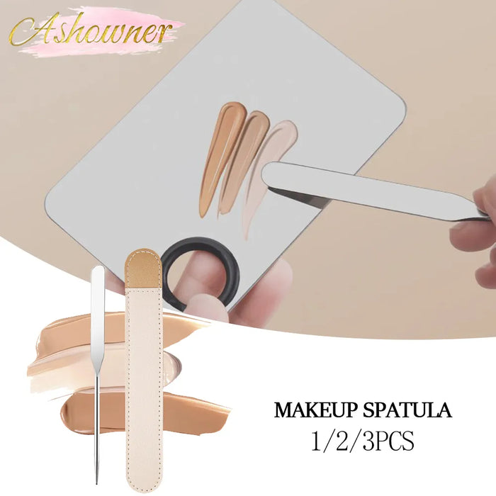 Stainless Steel Makeup Spatula Mixing Stick Foundation Eye Shadow Cream Pigments Mixing Tool Cosmetic MakeUp Toning Sticks