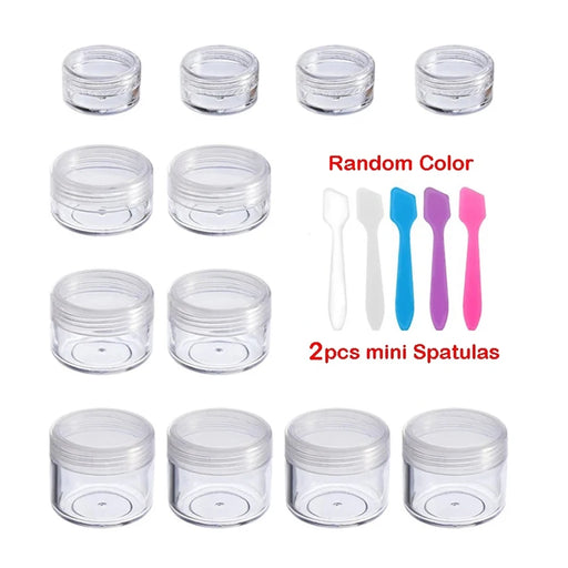 20/50/100Pcs 2g 3g 5g 10g 15g 20g Clear Small Bottle Sample Plastic Cosmetic Containers Empty Eyeshadow Lip Balm Face Cream Jar