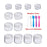 20/50/100Pcs 2g 3g 5g 10g 15g 20g Clear Small Bottle Sample Plastic Cosmetic Containers Empty Eyeshadow Lip Balm Face Cream Jar