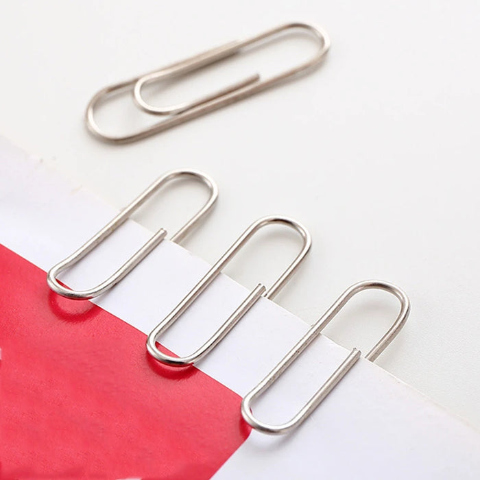 Silver Metal Classic Paper Clips Portable Mini Paperclip Simplicity Bookmark Planner Marking Clip School Office Stationery