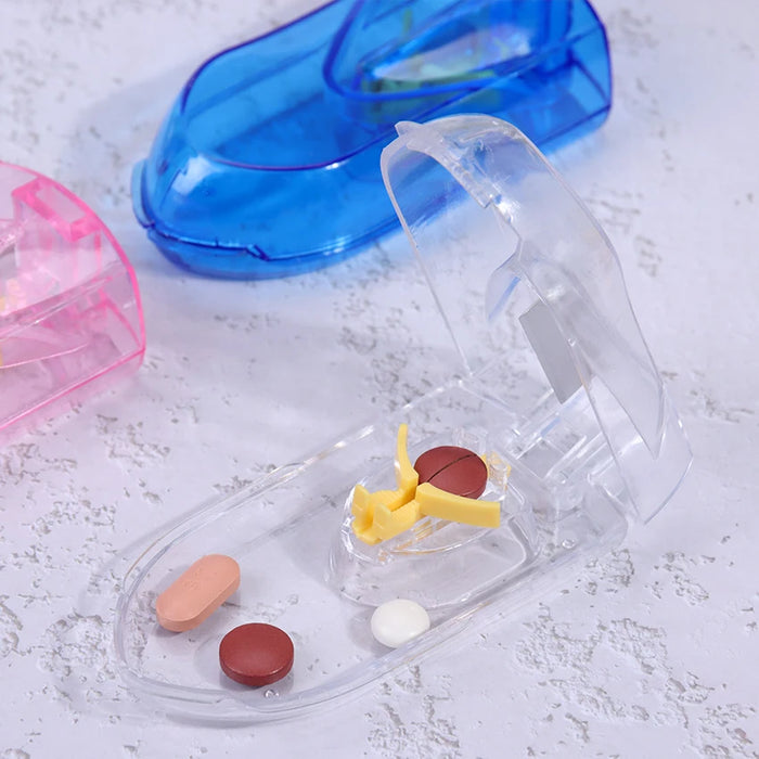 1PC Portable Pill Cutter Splitter Divide Medicine Storage Tablet Splitters Cut Slicer Home Pill Cases Dispenser Pill Box