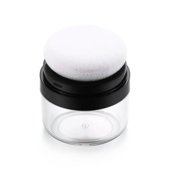 Powder Case with Mushroom Sponge Puff Portable Loose Powder Box with Mirror Travel DIY Cosmetic Foundation Powder Box Compact